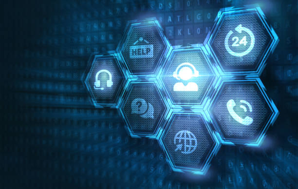 Business, Technology, Internet and network concept. Technical Support Center customer service.